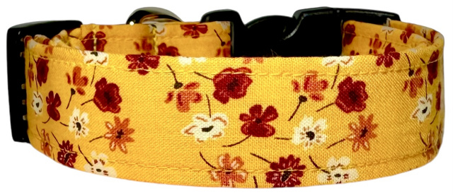 Vibrant Camo with Skulls Flowers Dog Collar